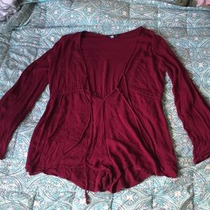 Kendall & Kylie Maroon Romper